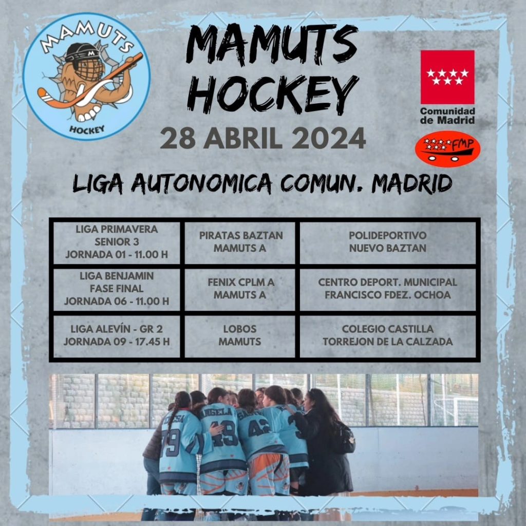 Horario de partidos Mamuts Hockey el 28 de abril de 2024
